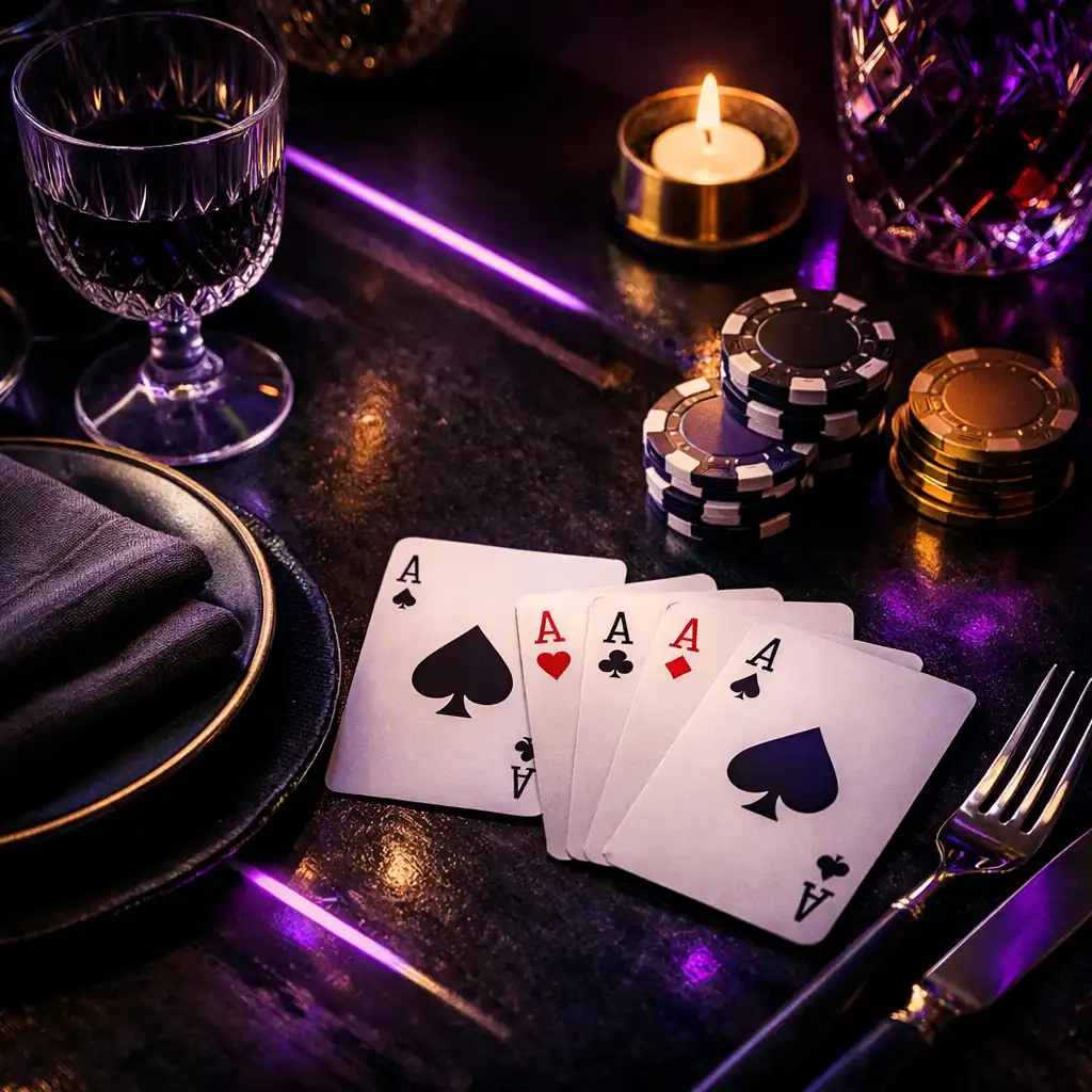 Styled table with cards and elegant details